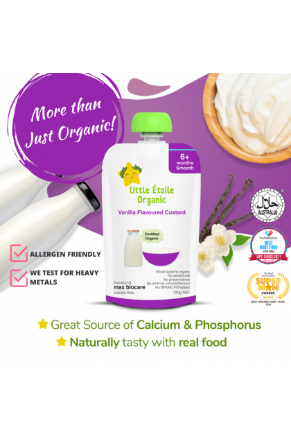 Little Etoile Organic Baby Puree - Vanilla Flavoured Custard