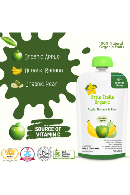 Little Etoile Organic Baby Puree - Apple, Banana & Pear